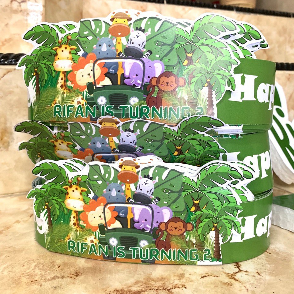 Topi Custom Thema Animal Jungle