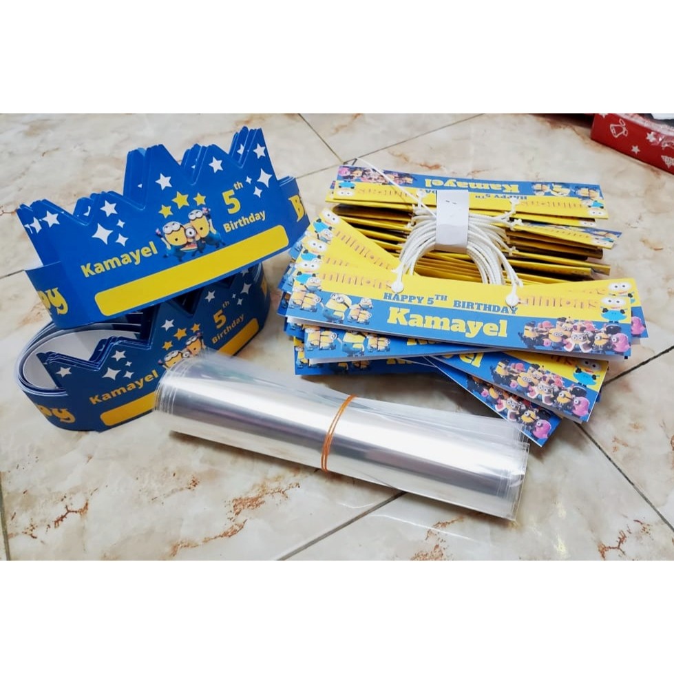 Topi Dan Bingkisan Custom Thema Minion