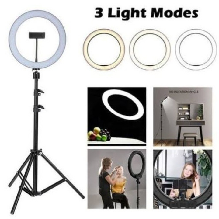 Tripod 2M plus Lampu Ring Light