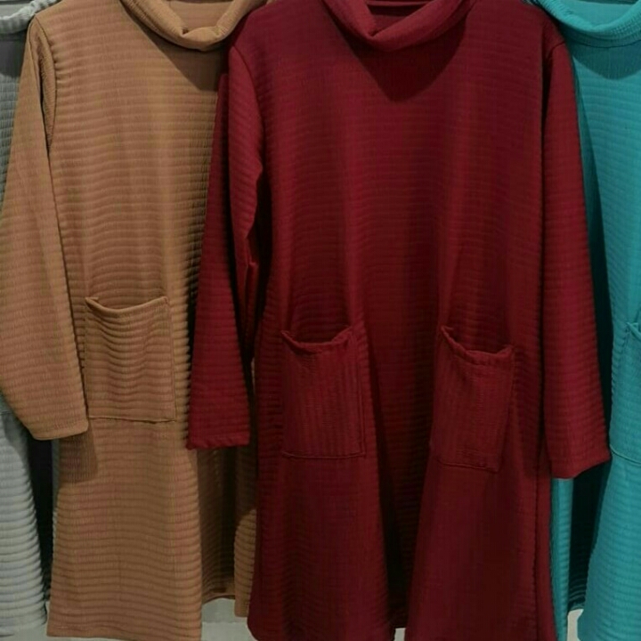 Tunik Tangan Panjang Bahan Wafel Babat