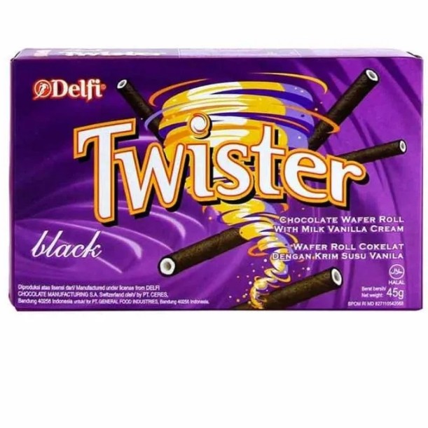 Twister Black Wafer Roll 45g