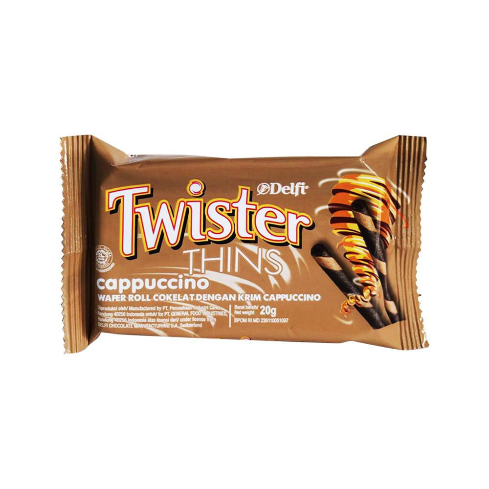 Twister Thins Cappuccino Wafer Roll 20g