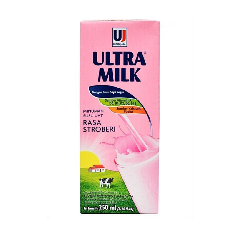 ULTRA MILK STRAWBERY TETRAPACK 250 ML