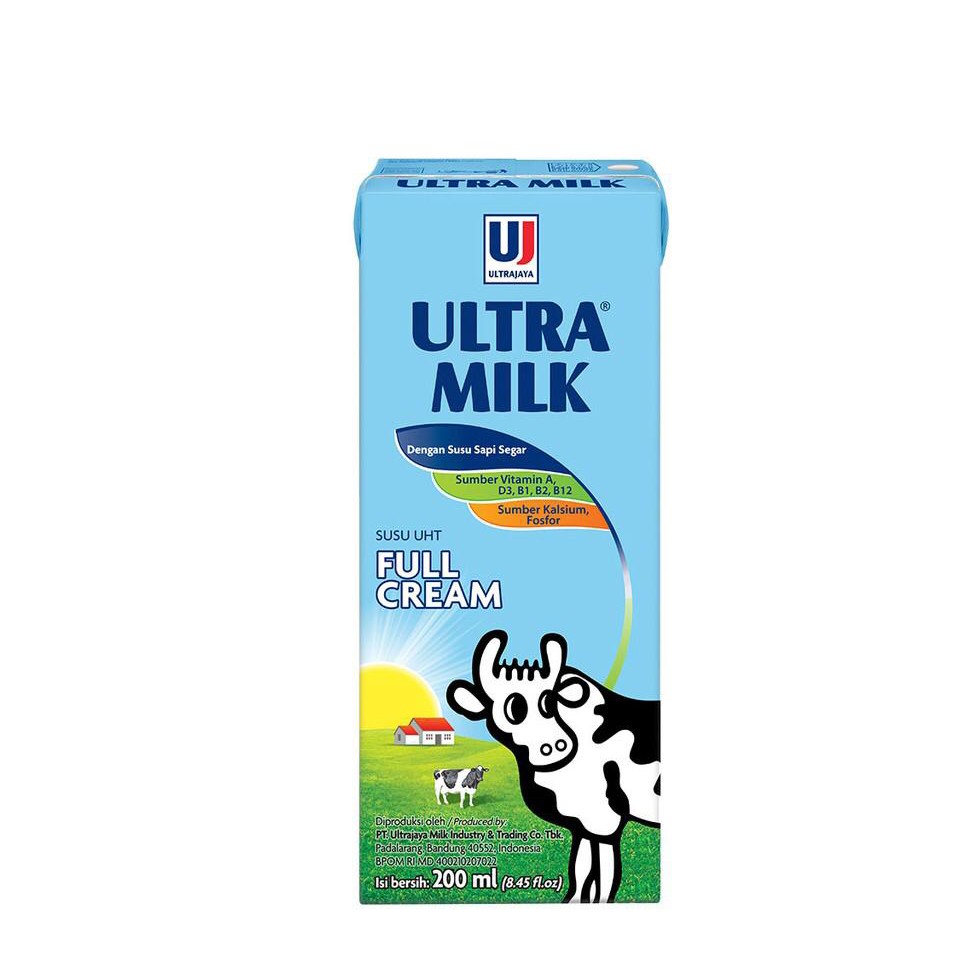 ULTRA MILK SUSU UHT TETRAPACK 200 ML