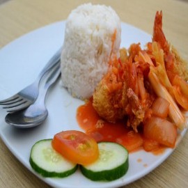 Udang Asam Manis Dan Nasi