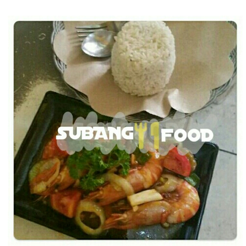 Udang Saos Tiram - Nasi