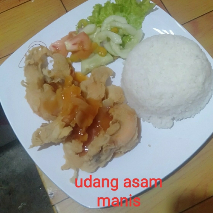 Udang Tepung Asam Manis