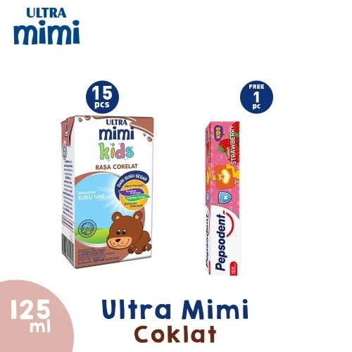 Ultra Mimi Coklat 15pcs Free Pepsodent Kids Strawberry