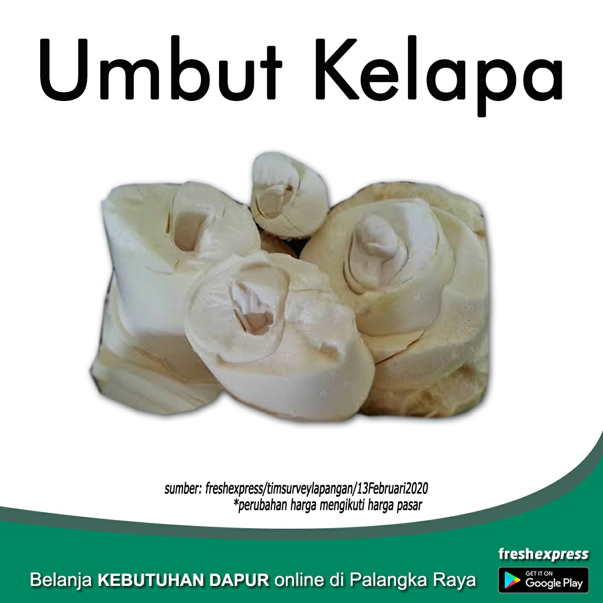 Umbut Kelapa 1kg