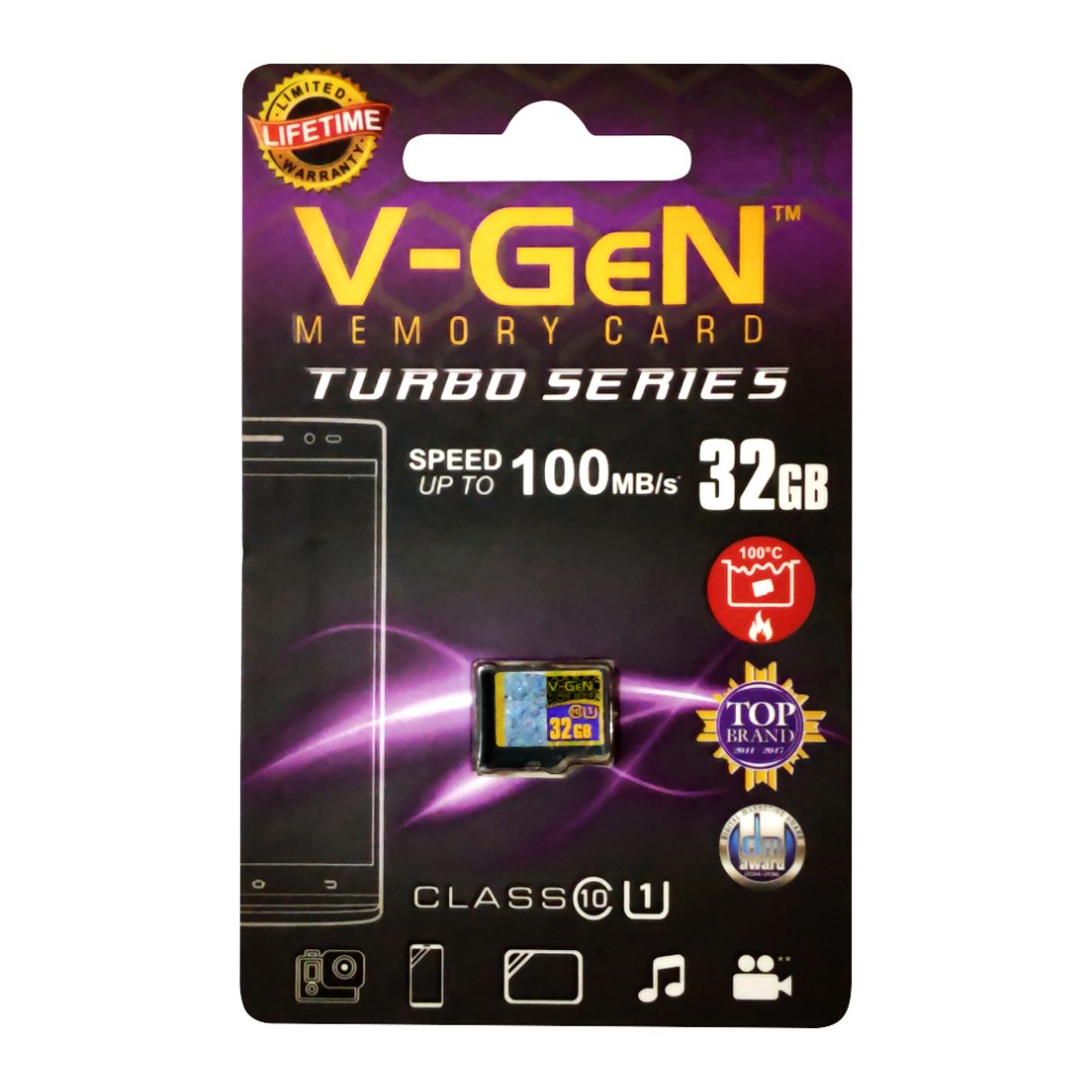 V-GEN Memory Card 32GB Class 10 Turbo Series  Micro SD 32 GB VGEN O