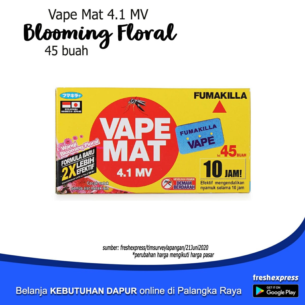 Vape Mat Blooming Floral 45 Buah