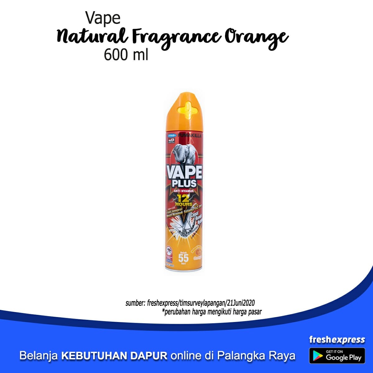 Vape Natural Fragrance Orange 600 Ml