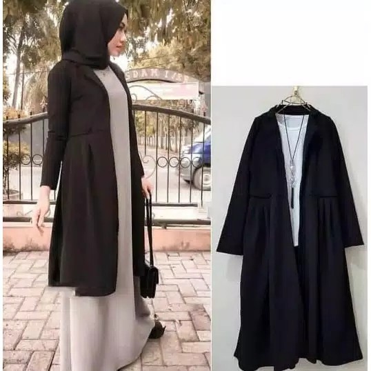 Vika Cardy Jelita  Cardigan Muslim Bahan Wedges 2