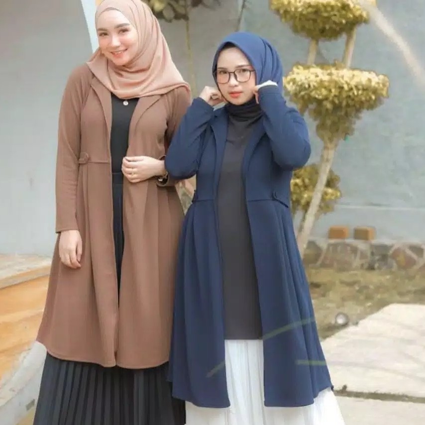 Vika Cardy Jelita  Cardigan Muslim Bahan Wedges 5