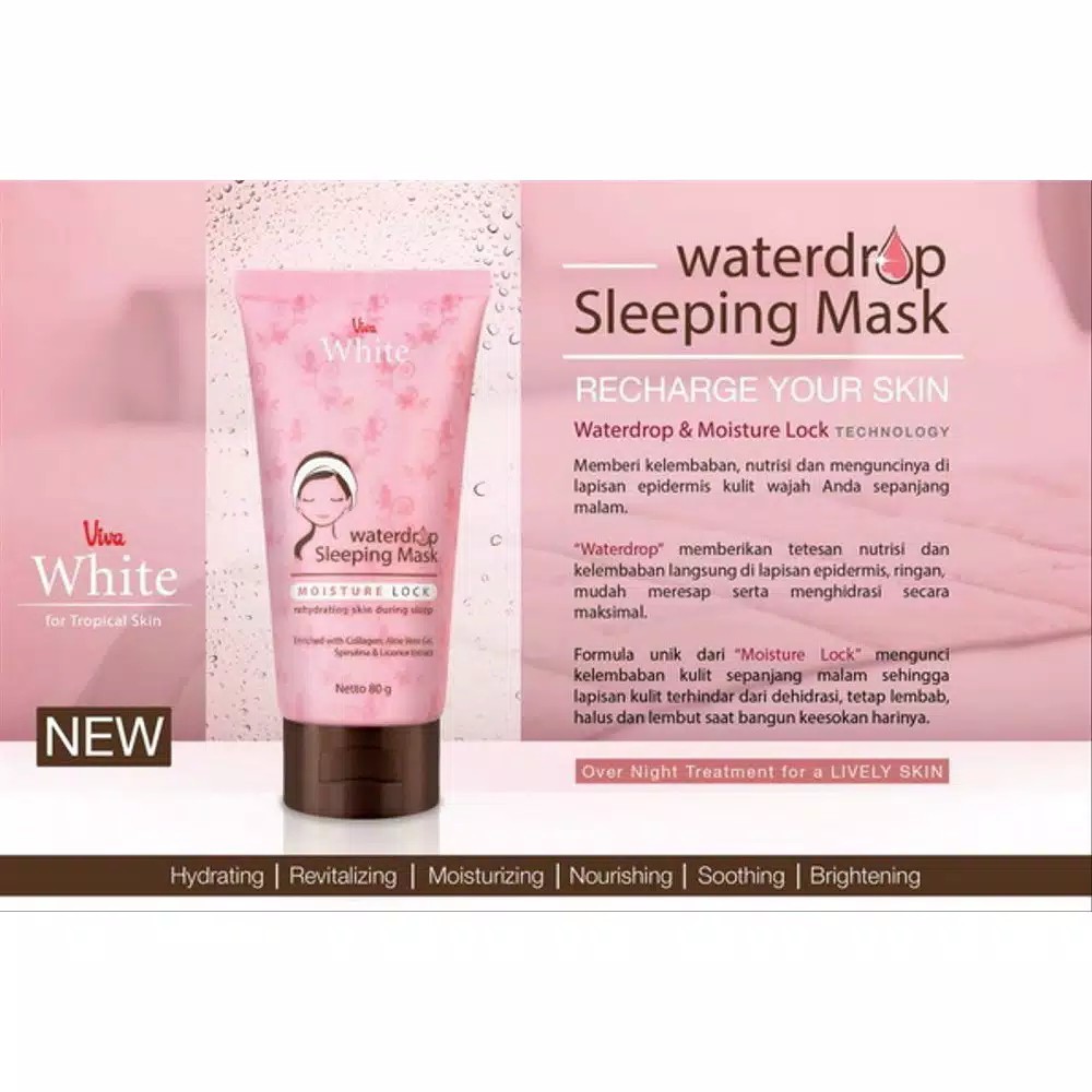 Viva White Sleeping Mask - Original - 80 Gr - BPOM - Masker Wajah 2