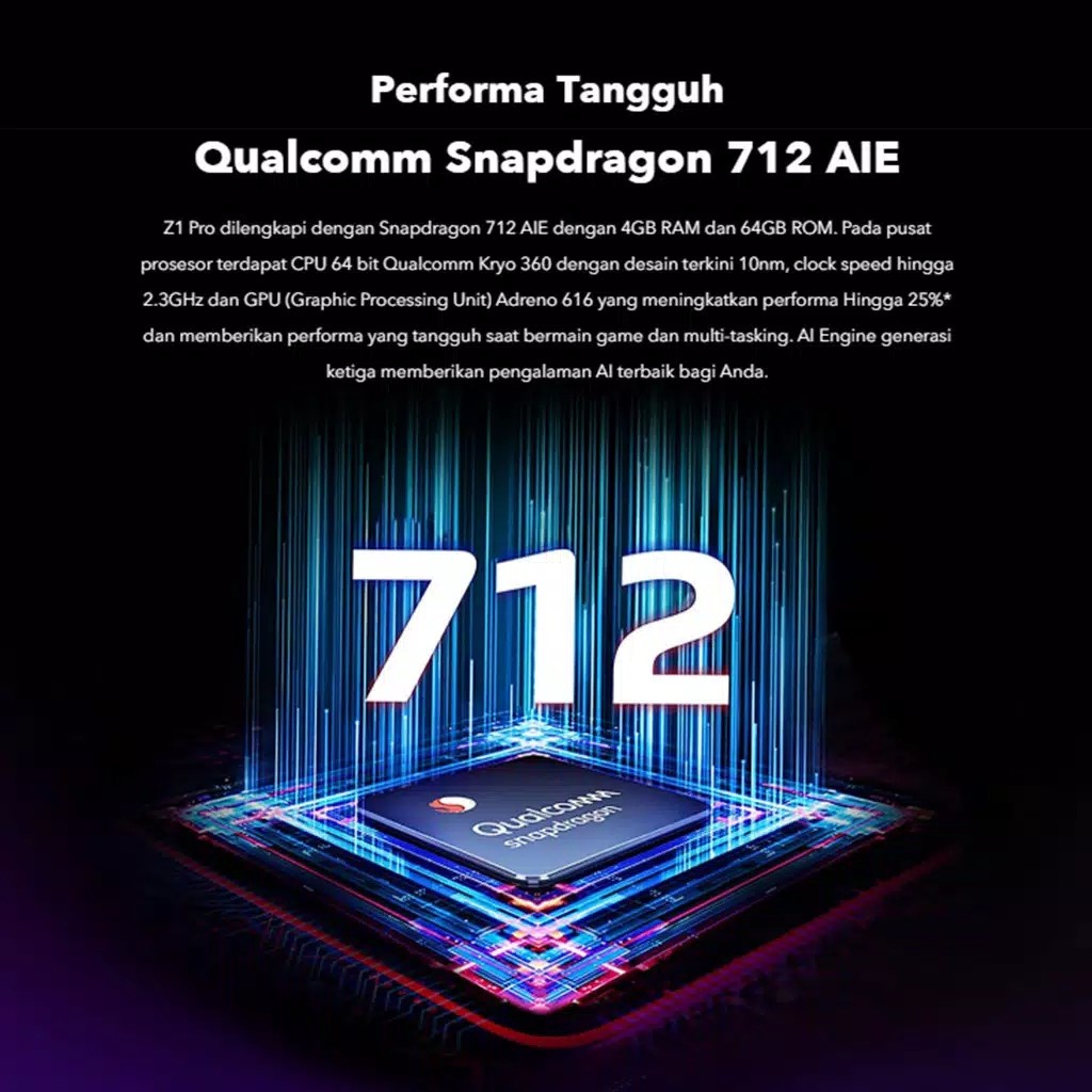 Vivo Z1 Pro Ram 6Gb Internal 128Gb Garansi Resmi Gaming Phone 2