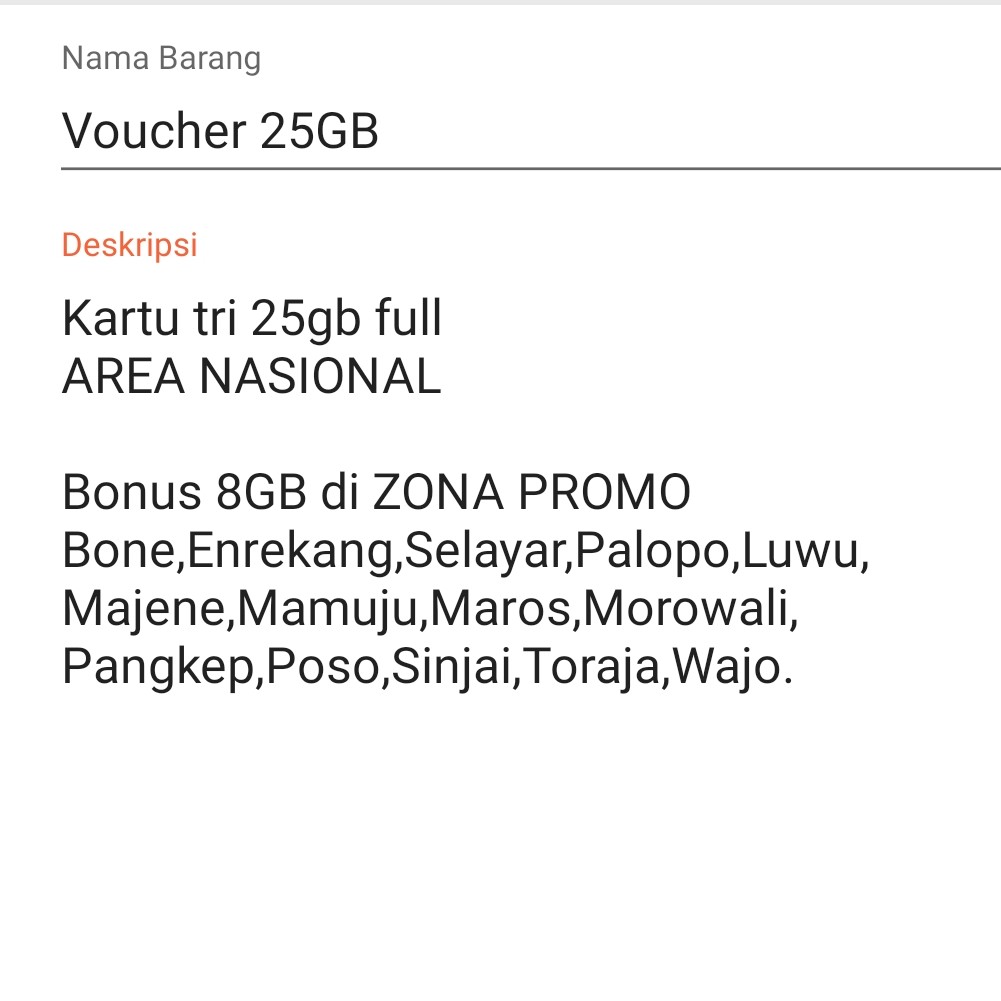 Voucher 25GB 2