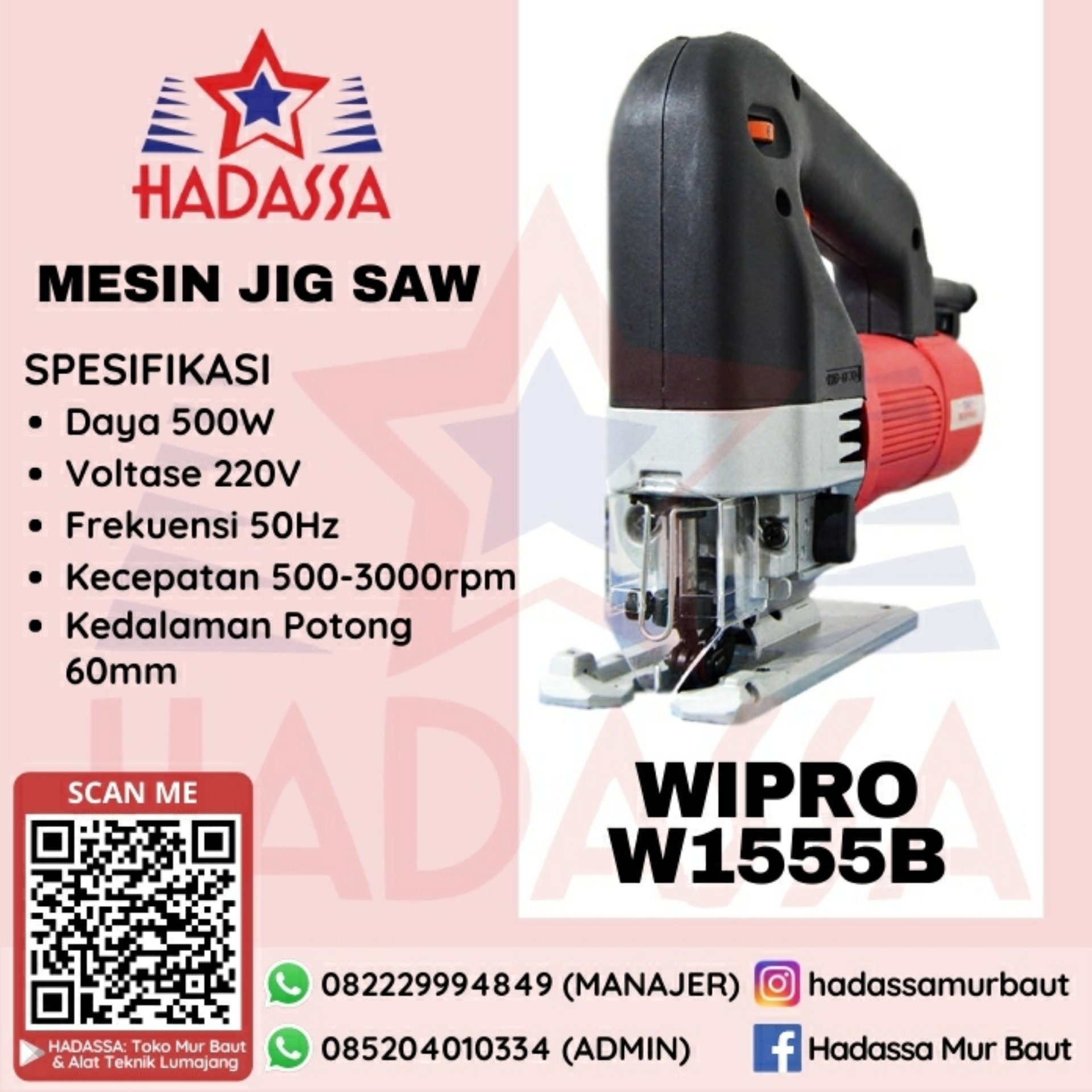 Mesin Jig Saw Wipro W1555B