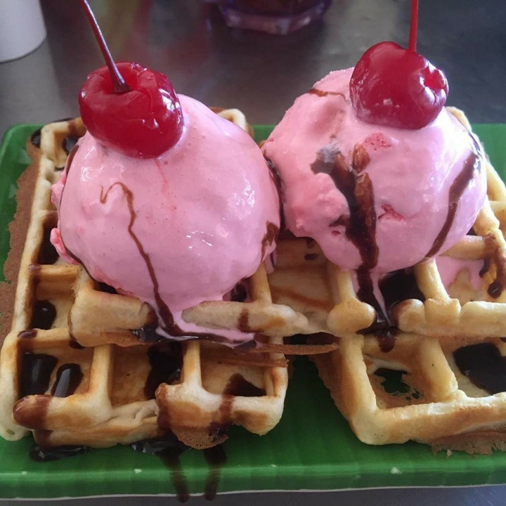 Waffle With Ice Cream