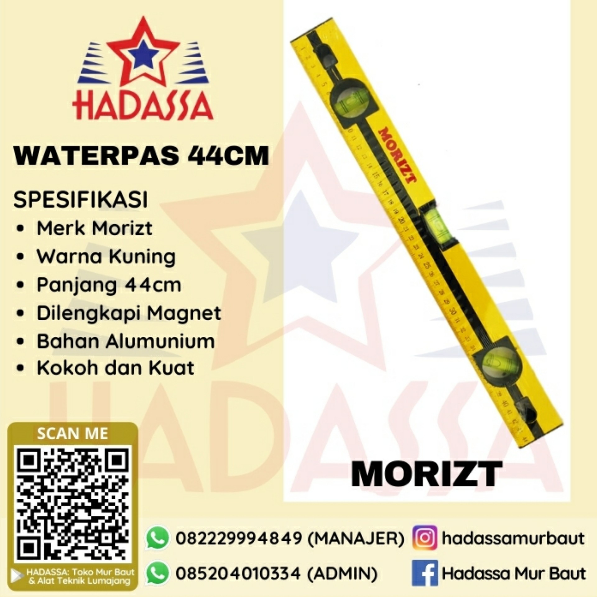 Waterpas 44cm Morizt