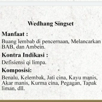 Wedhang Singset 2