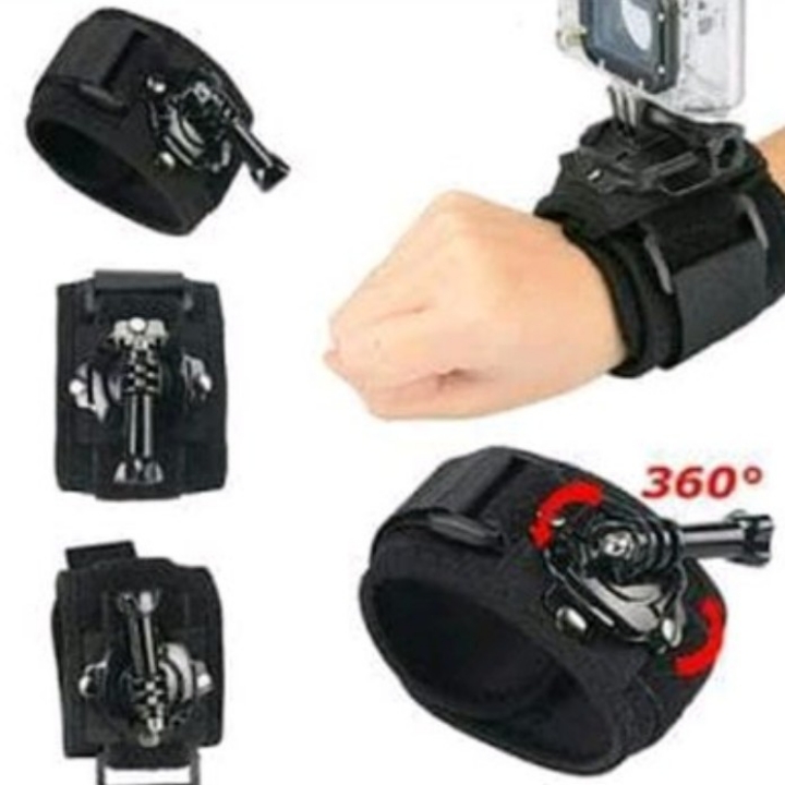 Wrist Band Strap Band 360 Rotation Mount for GoPro Series SJCam 2