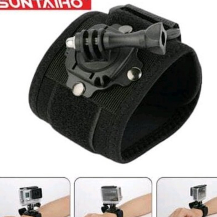 Wrist Band Strap Band 360 Rotation Mount for GoPro Series SJCam 3