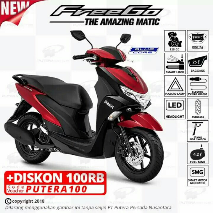 Yamaha FREEGO - OTR BKS CKR DPK