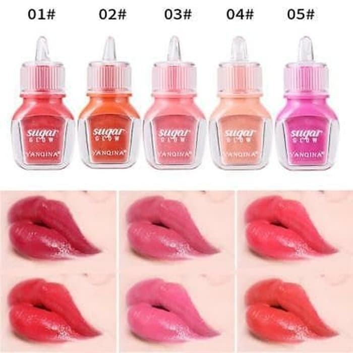 Yangina lipstik pilihan 5 warna lipgloss 3