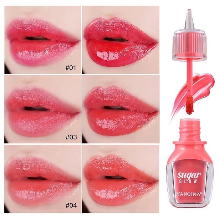 Yangina lipstik pilihan 5 warna lipgloss 4