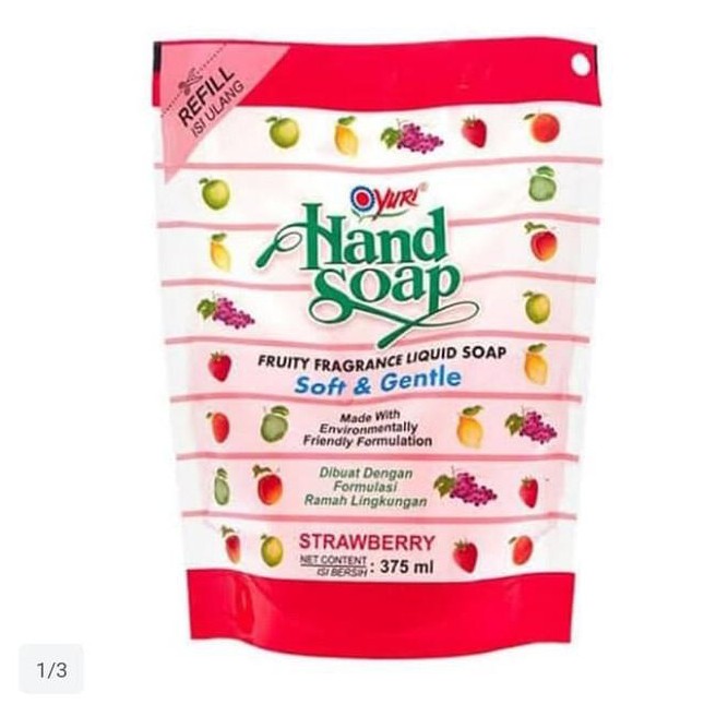 Yuri Strawberry Hand Soap Refill 375ml