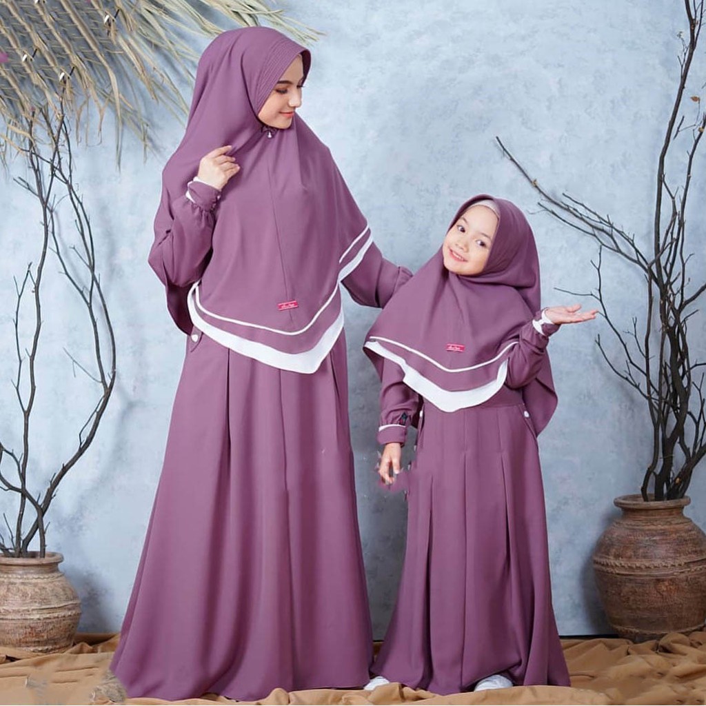 ZALFA SET MOM KIDS FASHION MUSLIM TERBARU BAJU COUPLE IBU DAN ANAK TER 2