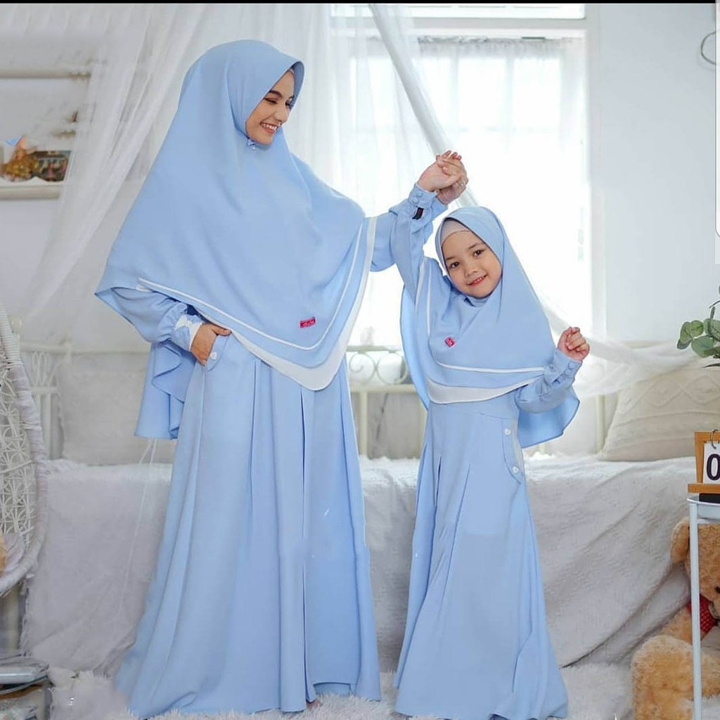 ZALFA SET MOM KIDS FASHION MUSLIM TERBARU BAJU COUPLE IBU DAN ANAK TER 3