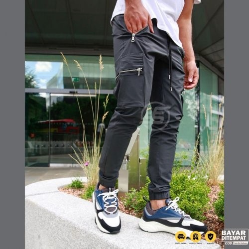 ZF Celana Cargo Jogger Zipper 2