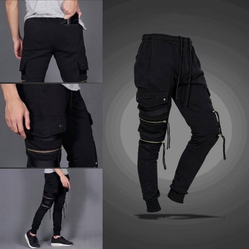 ZF Celana JoggerPants Double Zipper