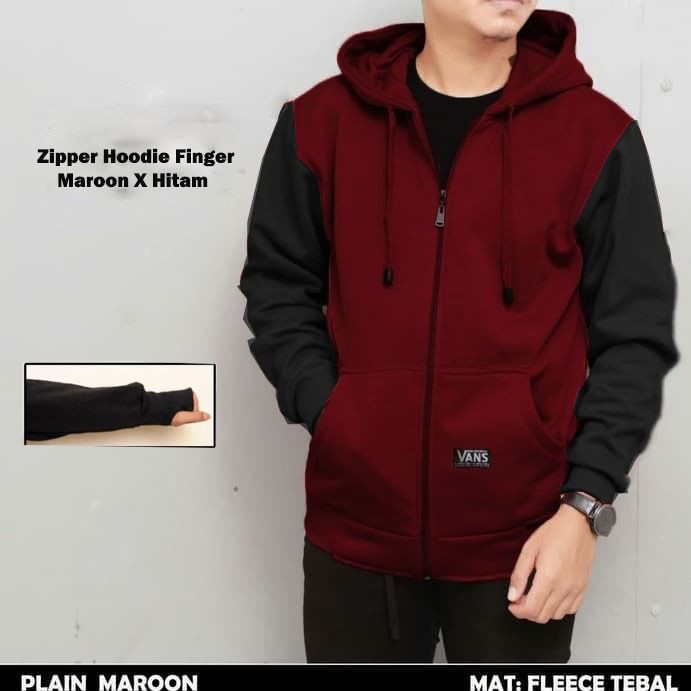 Zipper Polos Maroon X Hitam 2