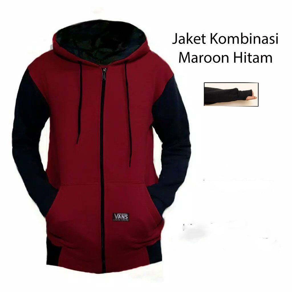 Zipper Polos Maroon X Hitam 3