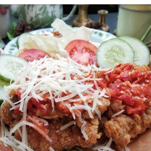 ayam geprek keju