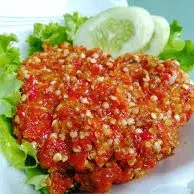 ayam geprek sambal setan tanpa nasi 