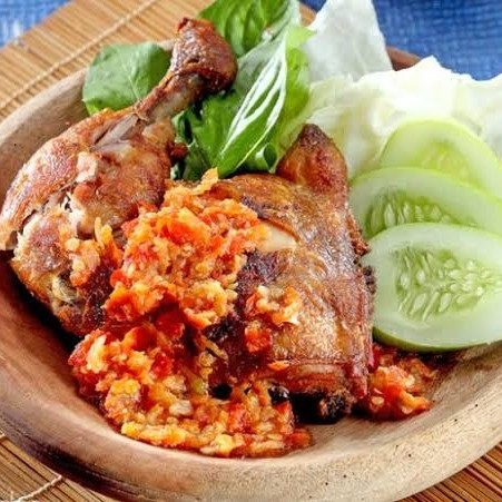 ayam penyet tidak pakai nasi