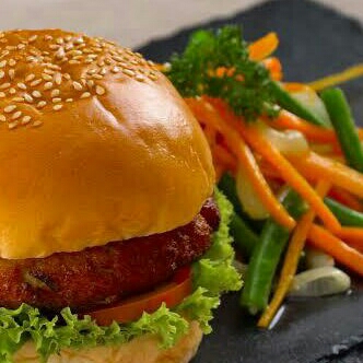 burger daging tebal