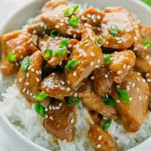 chicken teriyaki es teh