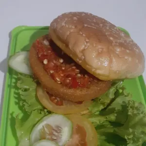 chiken burger sambel geprek