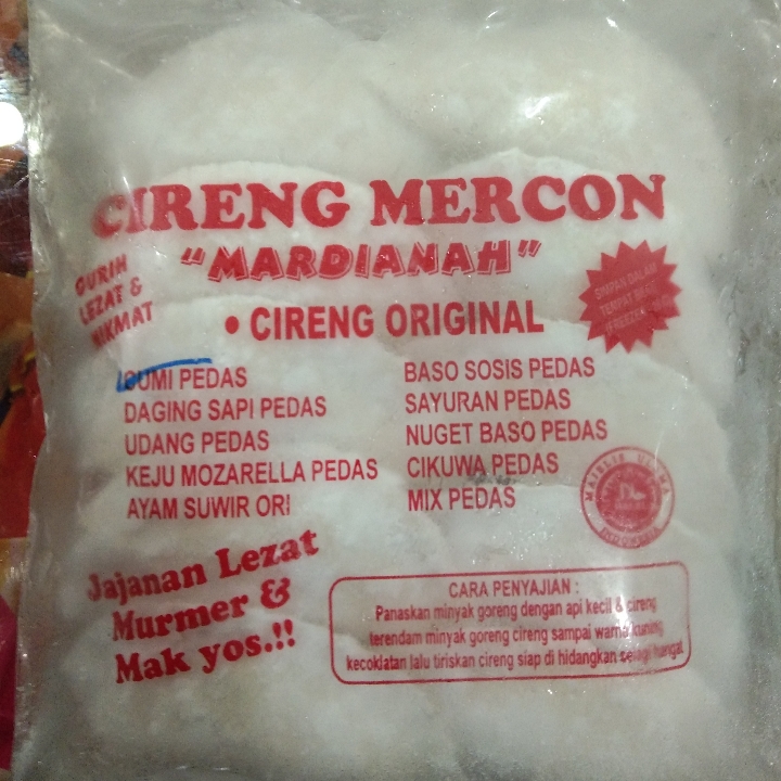 cireng mercon isi cumi chikuwa pedas