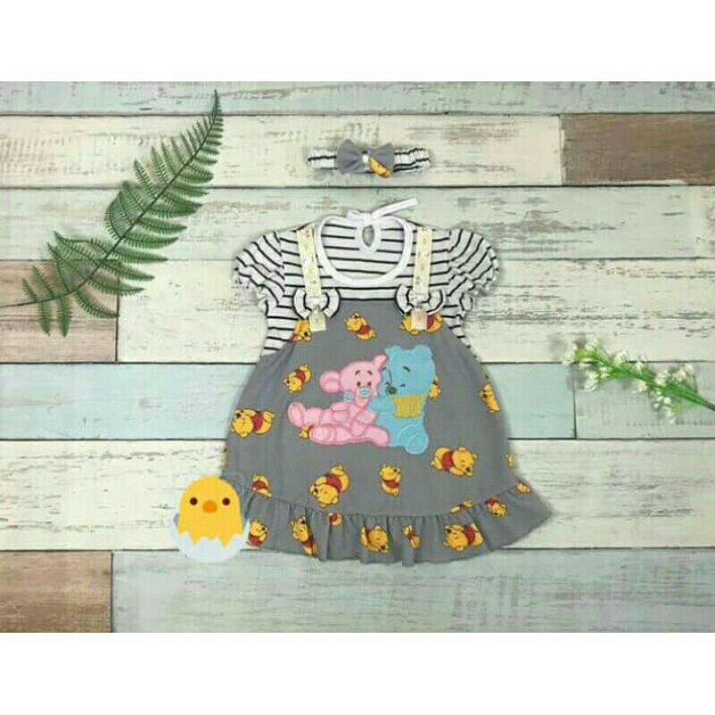 dress minnie the pooh abu set bando