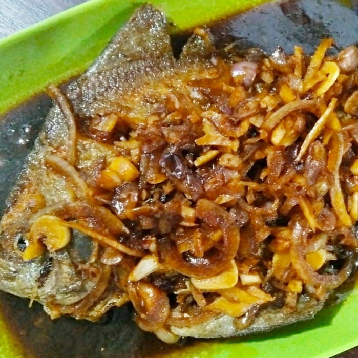 ikan dorang masak kecap kalimantan