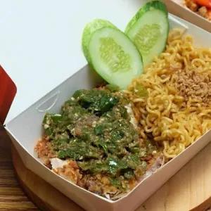 indomie ayam geprek sambal ijo 