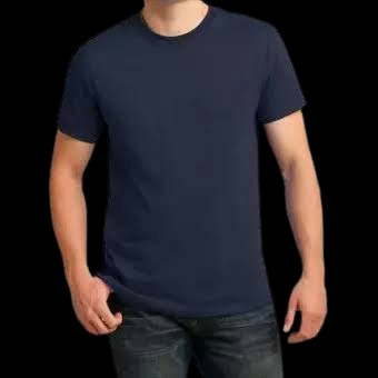 kaos polos warna biru navy ukuran L