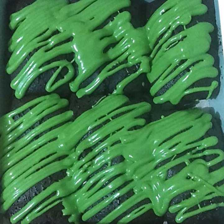 kue balok topping greentea