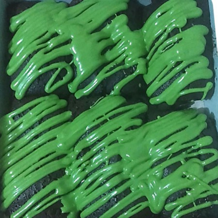 kue balok topping greentea